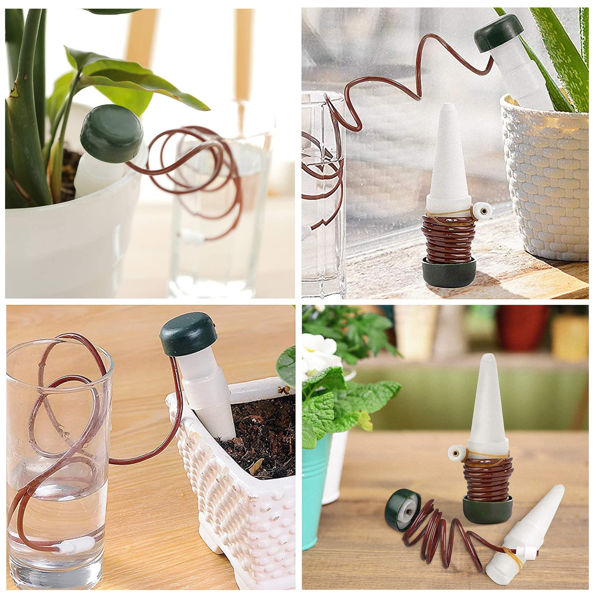 LICHENGTAI Set Irrigazione A Goccia Automatica Per Piante – 6 Pezzi Con Valvola Regolabile – Sistema Fai Da Te Per Interni Ed Esterni – Compatibile Con Bottiglie In Plastica