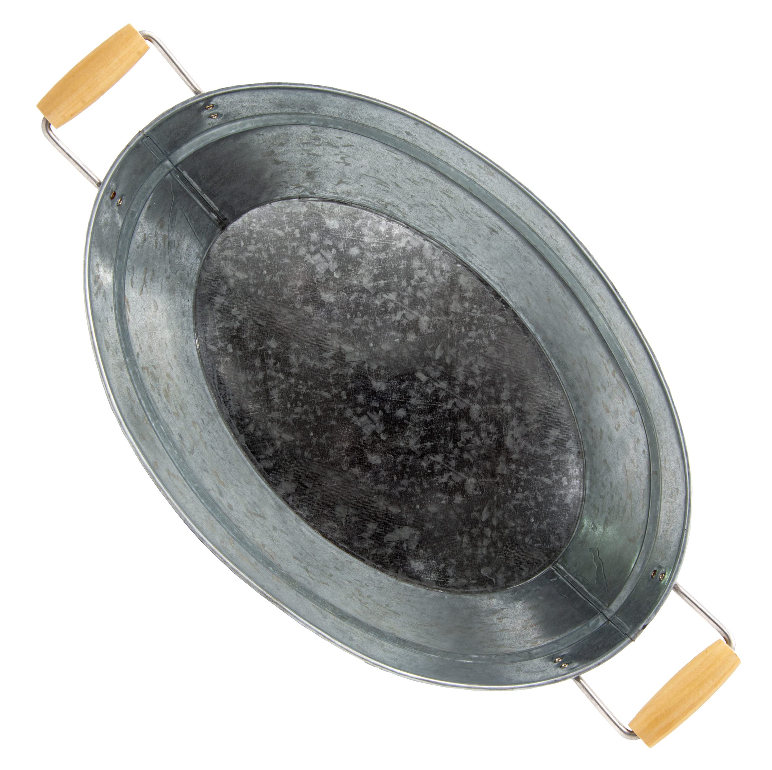 Bañera galvanizada – Cuenco para plantar – Jardín decorativo exterior – Bandeja de agua Mini estanque balcón decoración