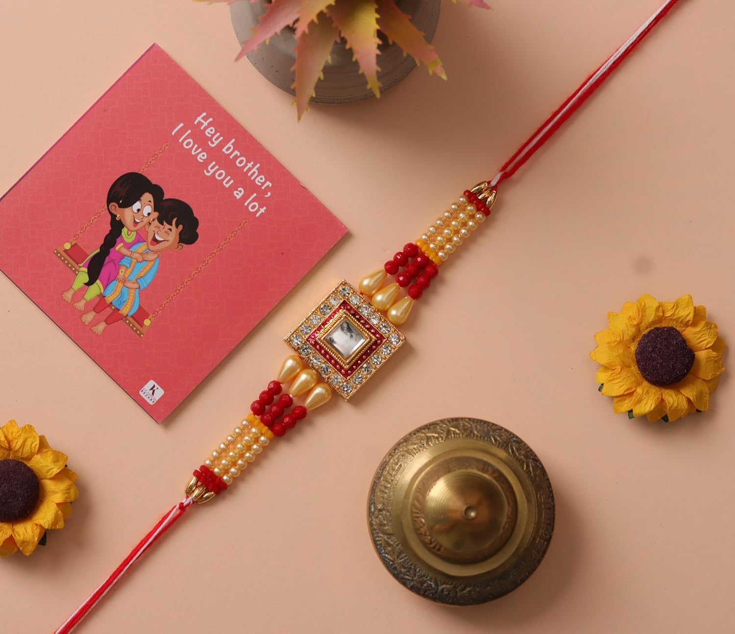 Rakhi for Brother Floral Fancy Rakhi Thread for Men/Boy Bracelet Rakhi Raksha Bandhan