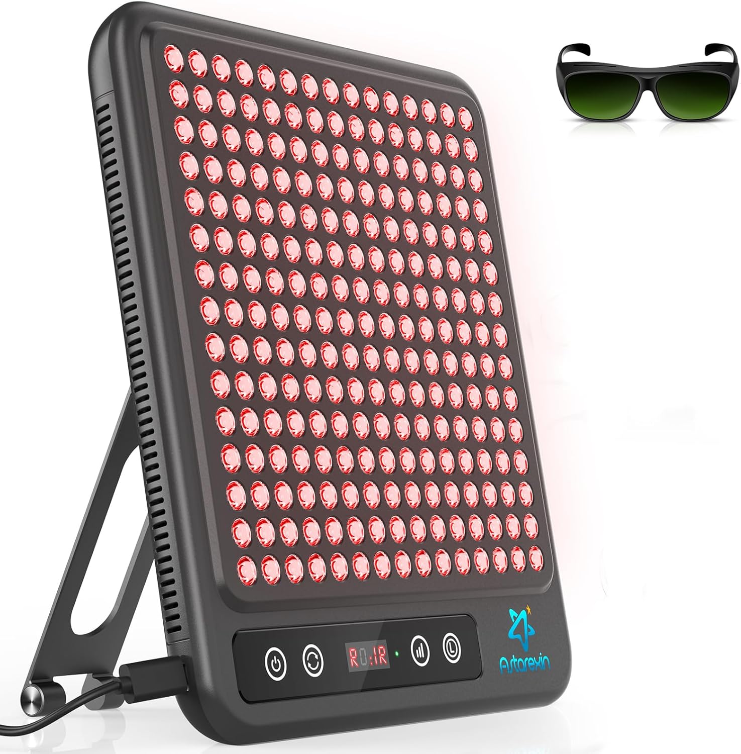 Red Light Therapy Panel for Face & Body, 225 LEDs Portable Red Infrared Light Therapy Lamp with Stand - 660nm Red & 850nm Near Infrared Light for Skin & Sleep, Redlight Therapy with Timer - Image 8