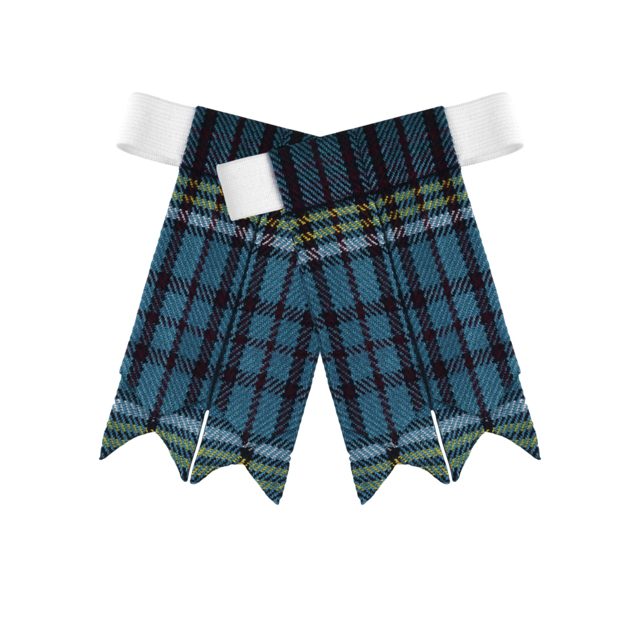 Scottish Tartan Kilt Flashes with Elastic Adjusters