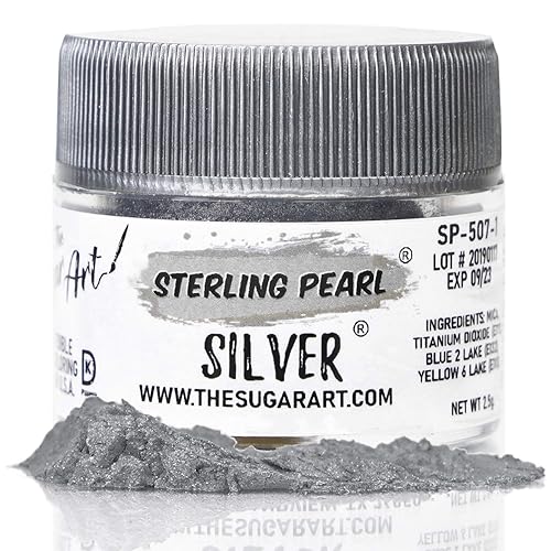 Miniatura 7 de The Sugar Art - Sterling Pearl - Brillo en polvo comestible para decorar pasteles cupcakes cake pops y más aplica brillo en polvo a tus dulces