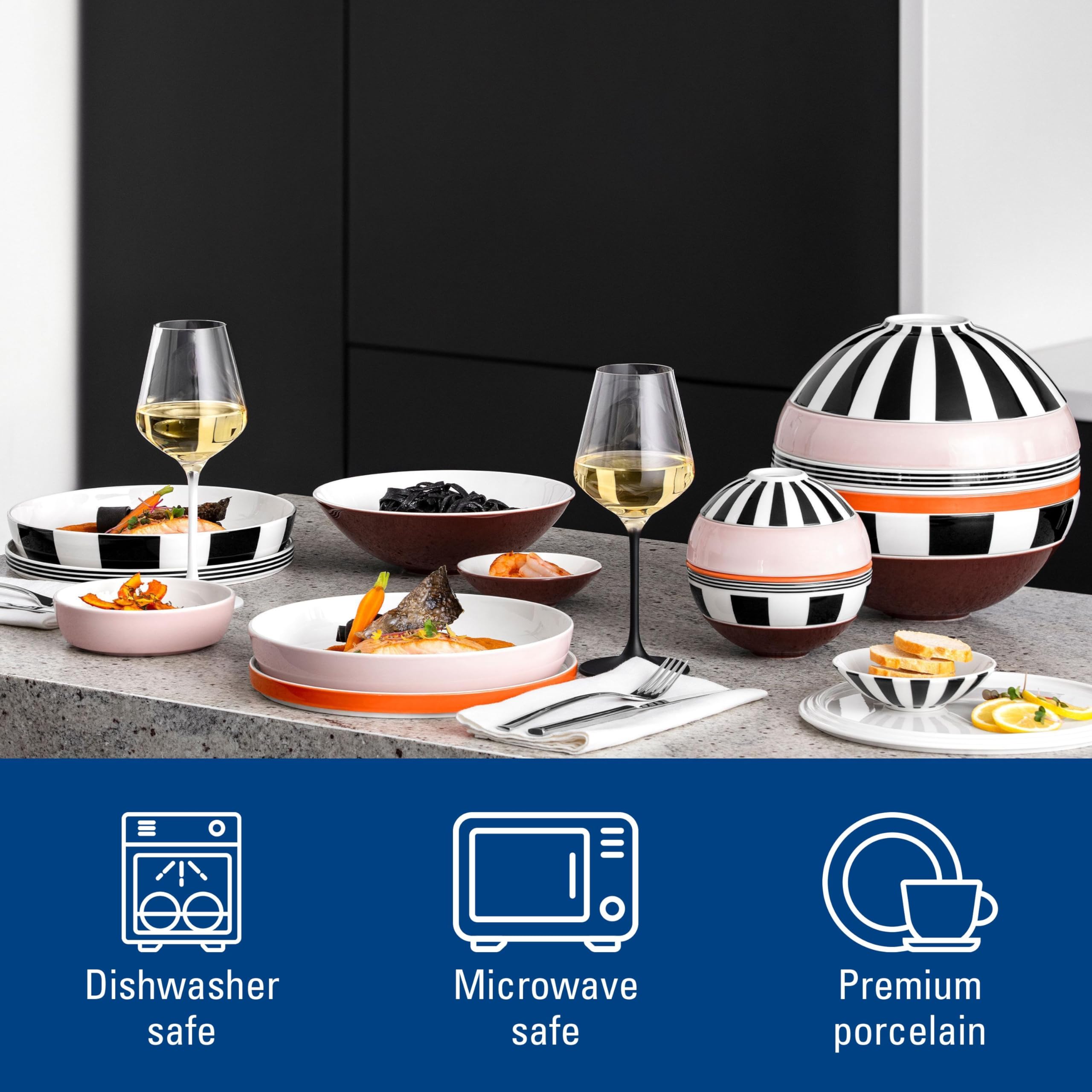 Villeroy & Boch - La Petite Boule Memphis, Porcelain Crockery Set