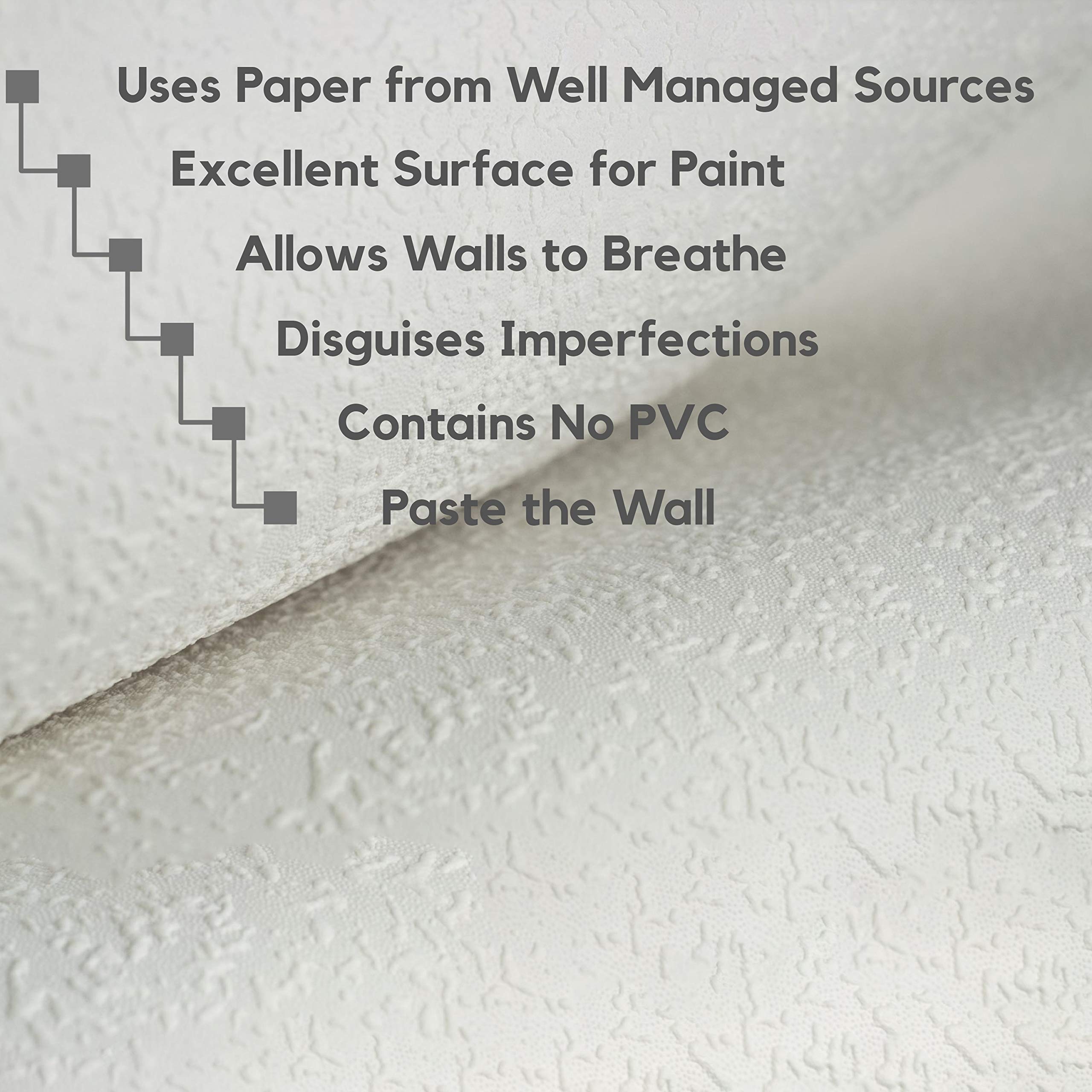 Buy Woodchip Wallpaper for Bedroom Paintable White Wallpaper Embossed