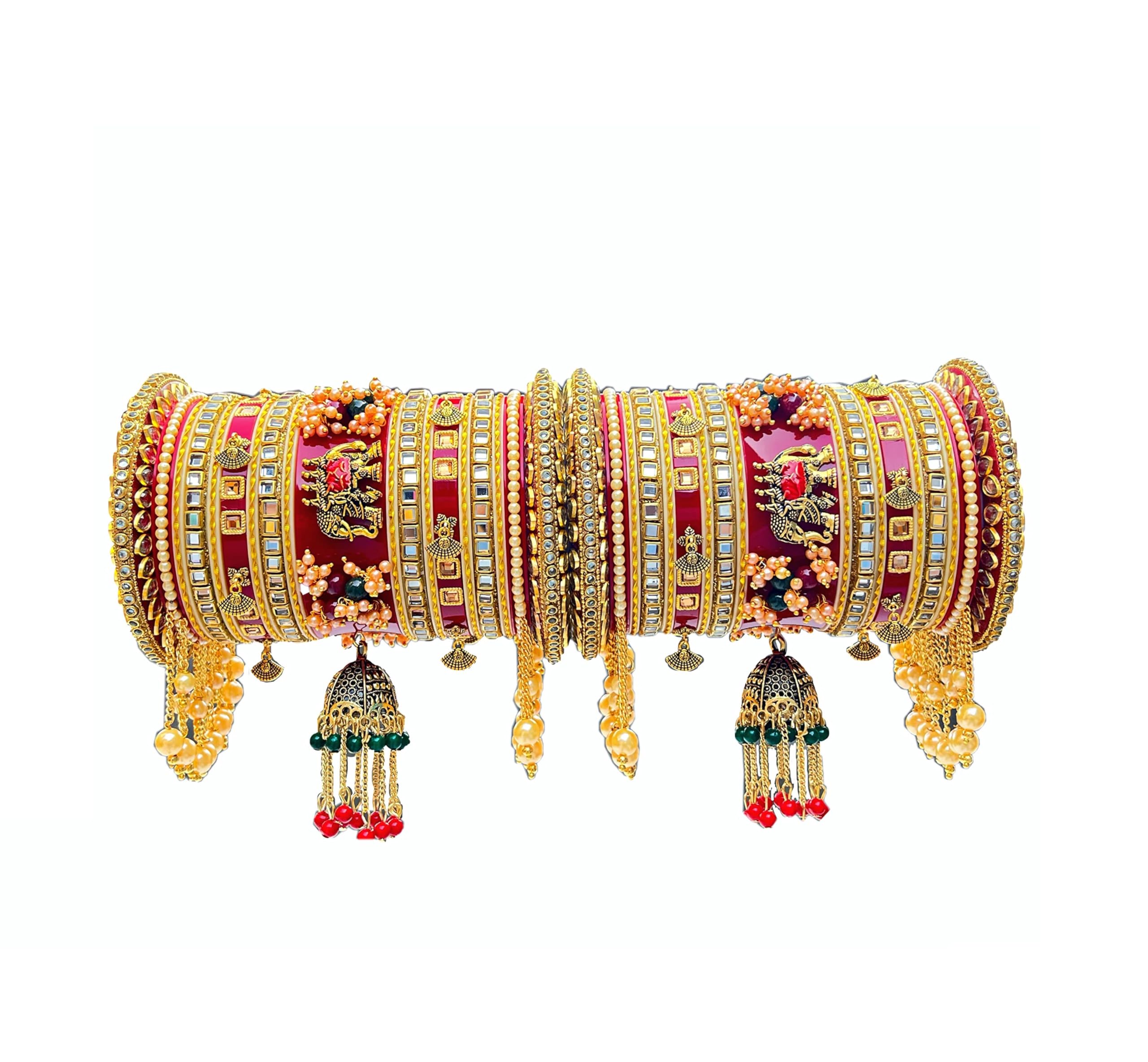 See full amazon price history chart for SHINE OF STARS Womens Alloy Designer Bridal Chooda Set (Red & Golden); Size: 2.8 SHINE OF STARS Womens Alloy Designer Bridal Chooda Set (Red & Golden); Size: 2.8 (B0BRBFKVPB) Amazon Price History, Amazon Price Tracker