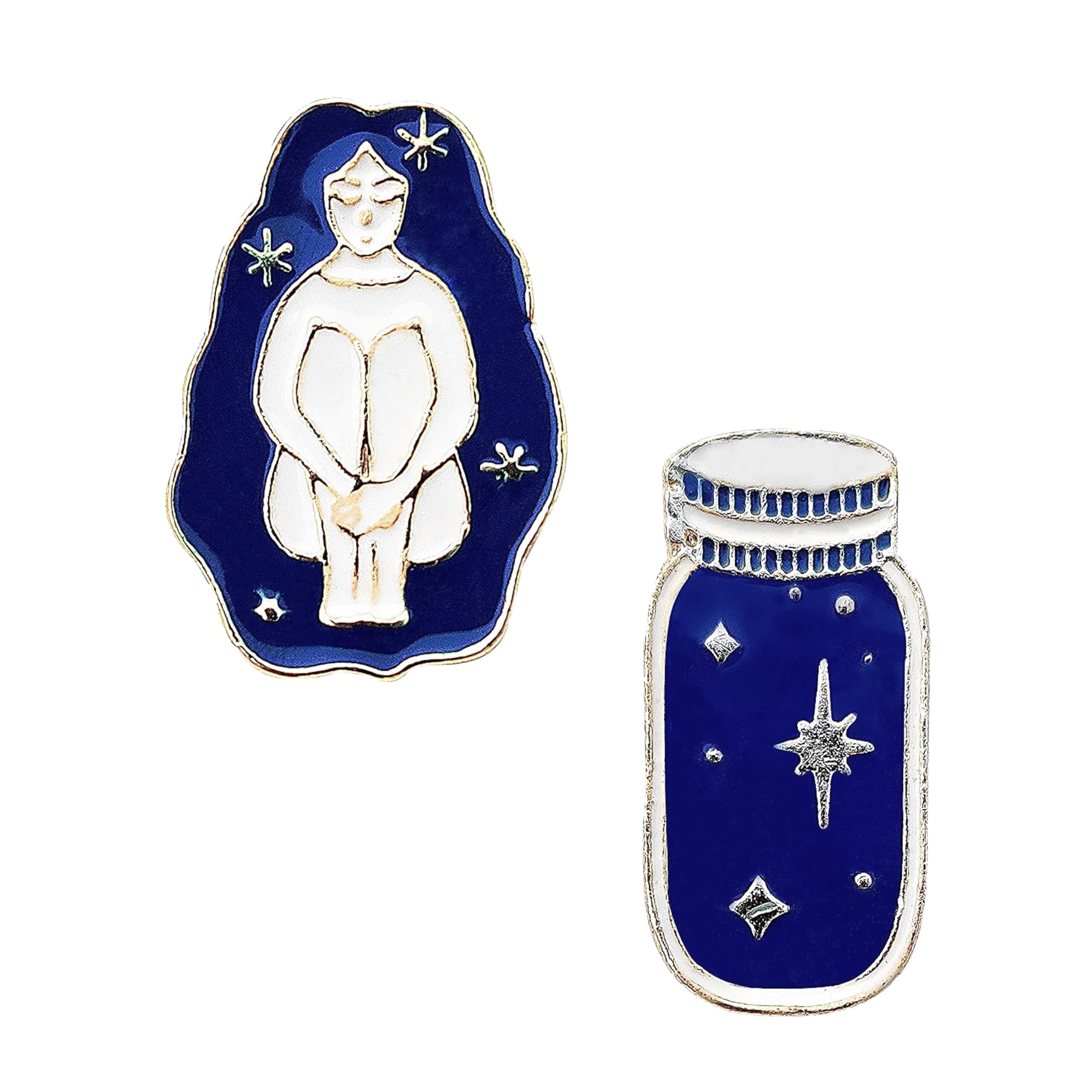 FURE Dreams in a Jar Enamel Pins - Set of 2 Metal Multicolour Enamel Pins for Men & Women (B0BRP5VR88) Amazon Price History, Amazon Price Tracker