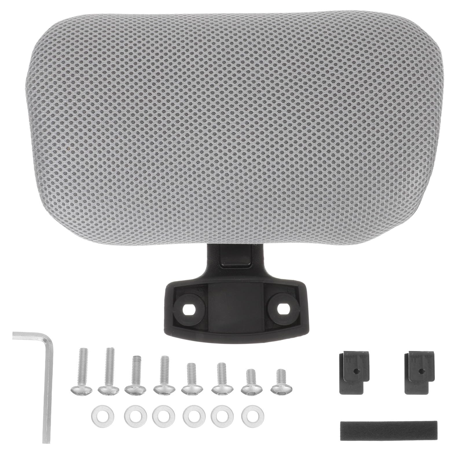 MAGICLULU Poggiatesta per Sedia da Ufficio Cuscino in Spugna e Rete Regolabile in Altezza 4cm Design Ergonomico Curvo per Protezione Collo e Miglioramento Efficienza Lavoro