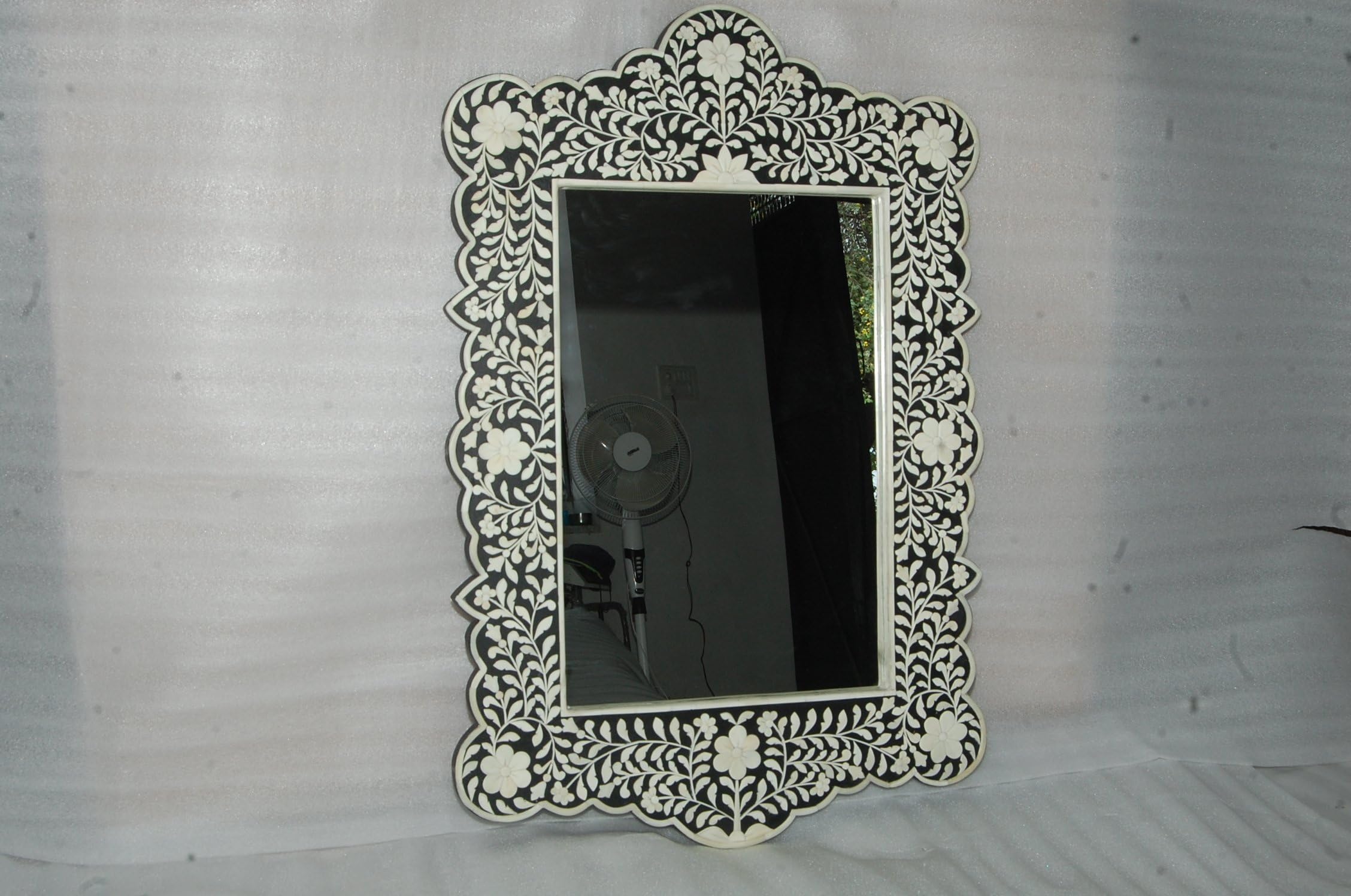Bone Inlay Embossed Mirror Frame