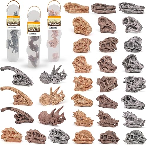Fantarea Juego de 33 figuras de acción de figuras de acción de animales antiguos, esqueleto y esqueleto, figuras de acción, colección de decoración