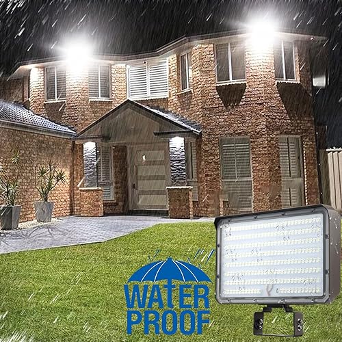 Miniatura 5 de Luz de inundación LED de 150 W para exteriores, 21000 lm equivalente a 1000 W, 100-277 V 5000 K, lámpara de inundación LED comercial ETL,