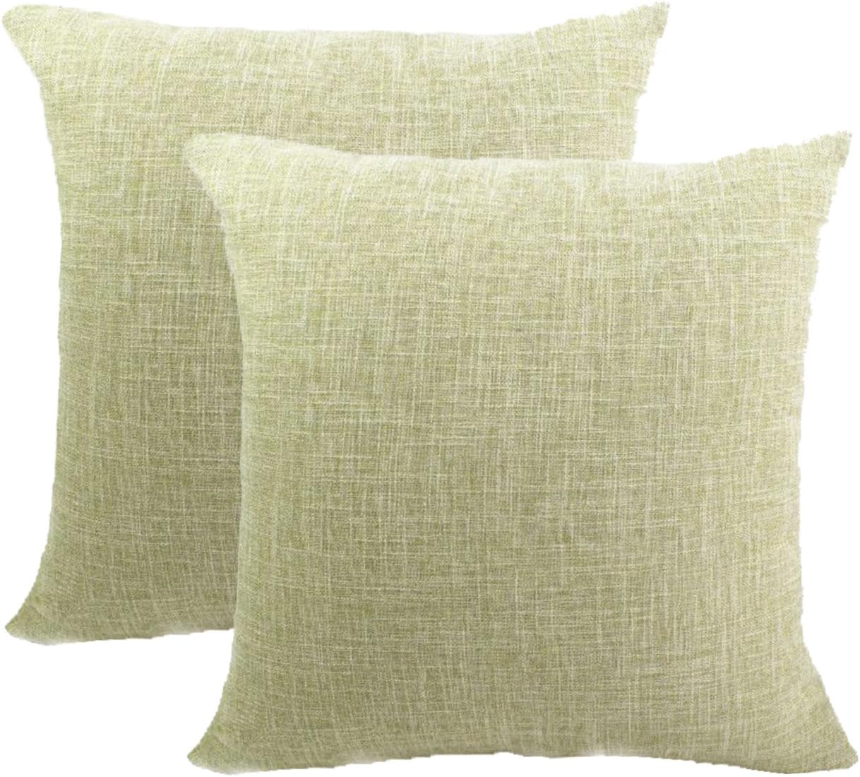 Sykting Square Throw Cushion Covers Pillow Cases Decorative for Bed/Sofa/Chair 18 x 18 Pack of 2 Beige