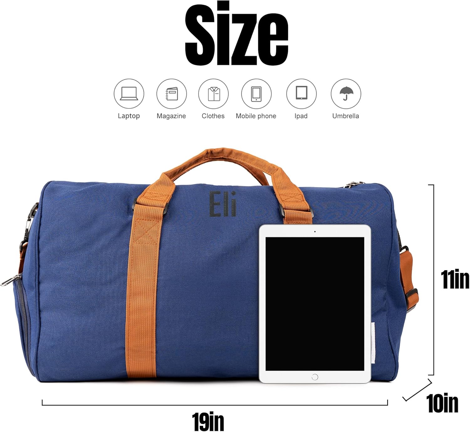 MT WORLD Travel Duffel Bag Personalized Weekender Overnight Sports Tote for Men Teen Boys Weekend Travel with Shoes Compartment for Travel Beach Short Trips Camping Hiking - Image 2