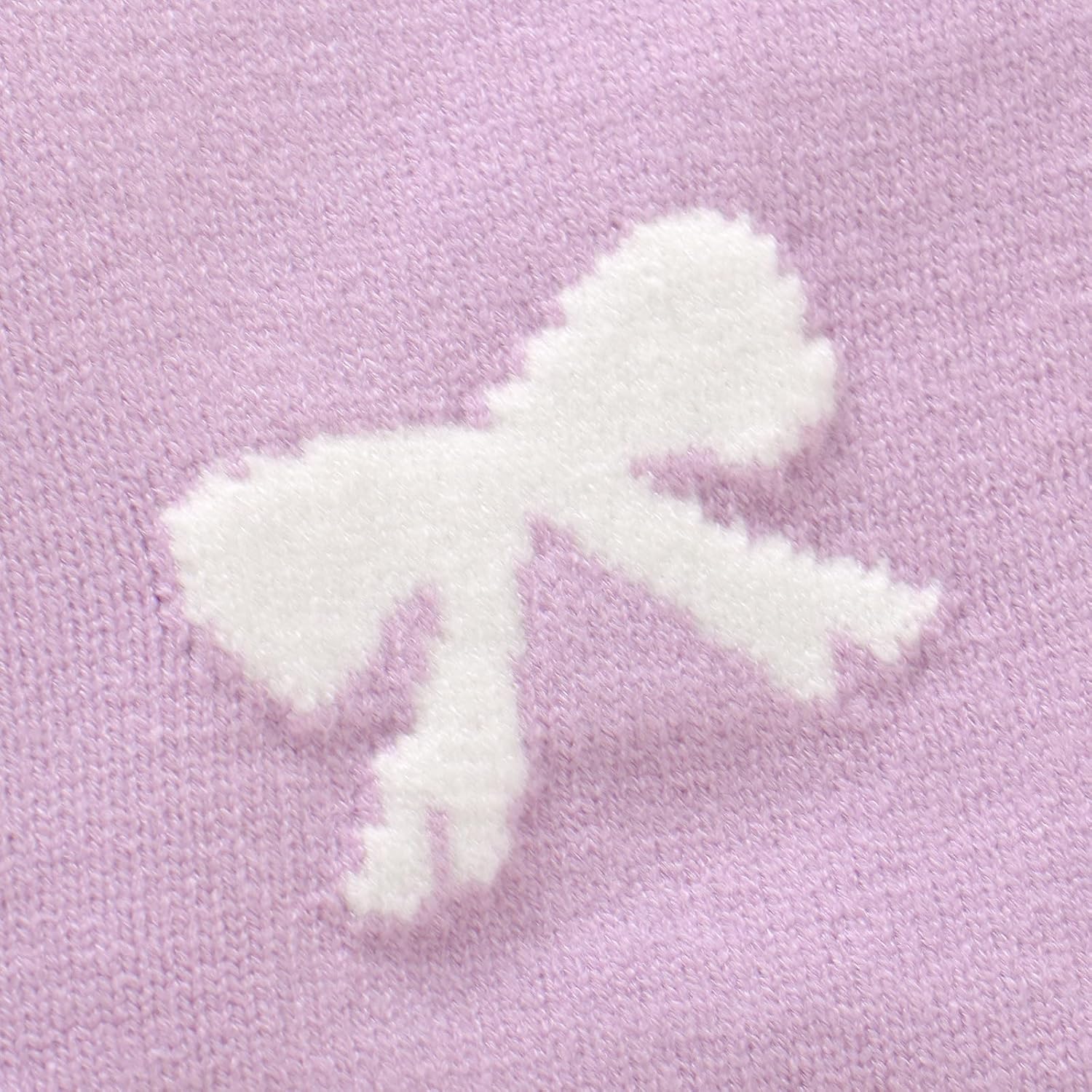 Girls Cute Bow Knitted Open Front Cardigan Button Up Oversized Sweater Outerwear - Image 5