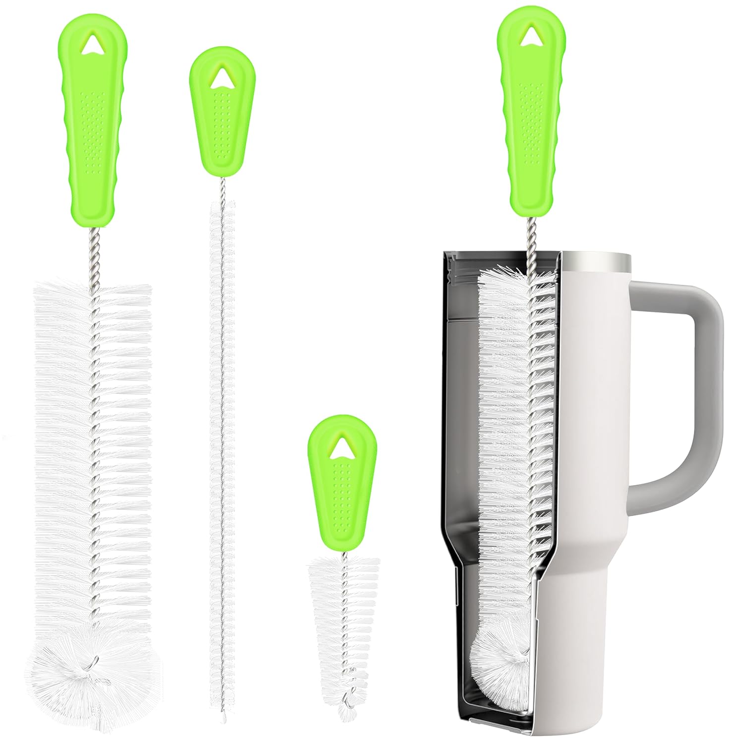 Bottle Brush Cleaner Set of 3 14 in Long Handle Water Bottle Straw Cleaner Brushes for Washing Tumblers