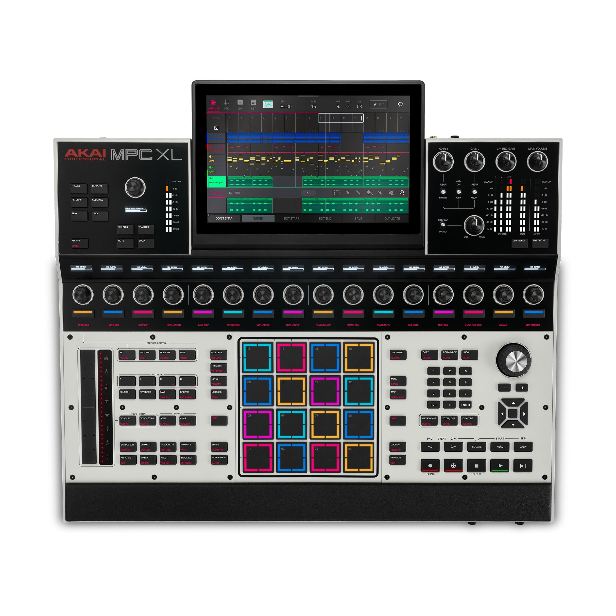 Akai Professional MPC XL Station de Production Musicale Autonome pour Sampling et Séquence avec Écran Tactile de 10,​1 Pouces, Pads 3D MPCe, CPU 8 Cœurs, 16 Go de RAM et SSD 256 GO
