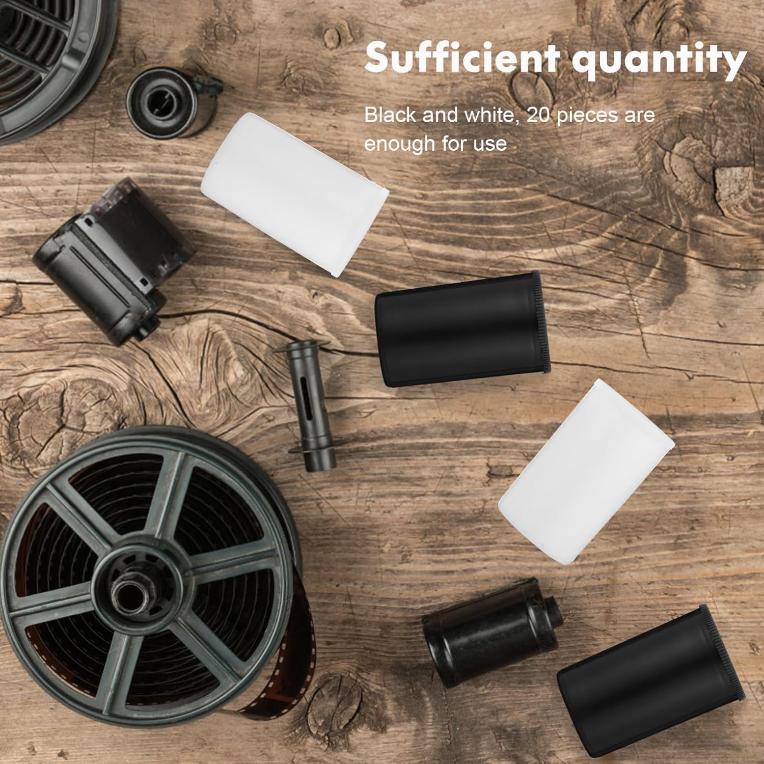 20pcs Film Canister Storage Case Empty Film Canisters Bulk for Camera Caps