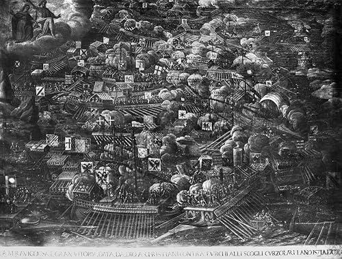 Batalla de Lepanto 1571 Nla Batalla Naval de Lepanto Luchó el 7 de octubre de 1571 frente a Lepanto Grecia entre las flotas de galera de la Liga disponible en Yaxa Guatemala