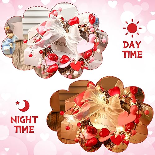 Miniatura 10 de Syhood 4 mini coronas de Navidad con lazos de 9 pulgadas, anillos de vela de Navidad, coronas de imitación para gabinete de cocina, corona pequeña