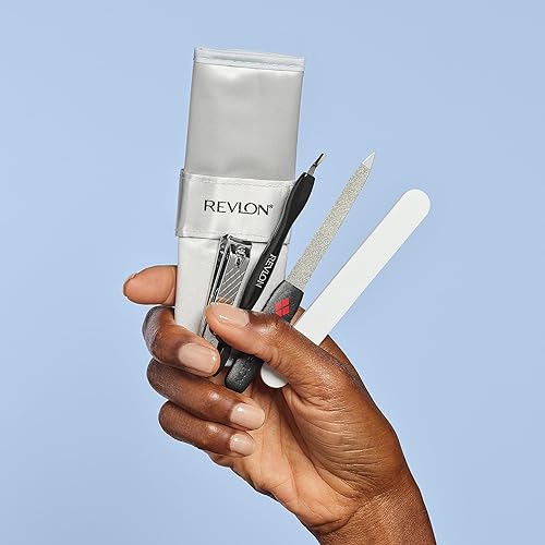 Miniatura 2 de Revlon Juego de manicura, recortador de cutículas, cortaúñas, lima de uñas y pulidor de uñas, herramientas para el cuidado de uñas, suaviza y da