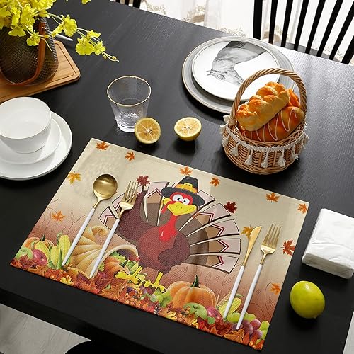 Vista 736 de Juego de 6 manteles individuales rojos para el día de San Valentín, diseño de corazón de San Valentín, resistentes al calor, lavables, manteles