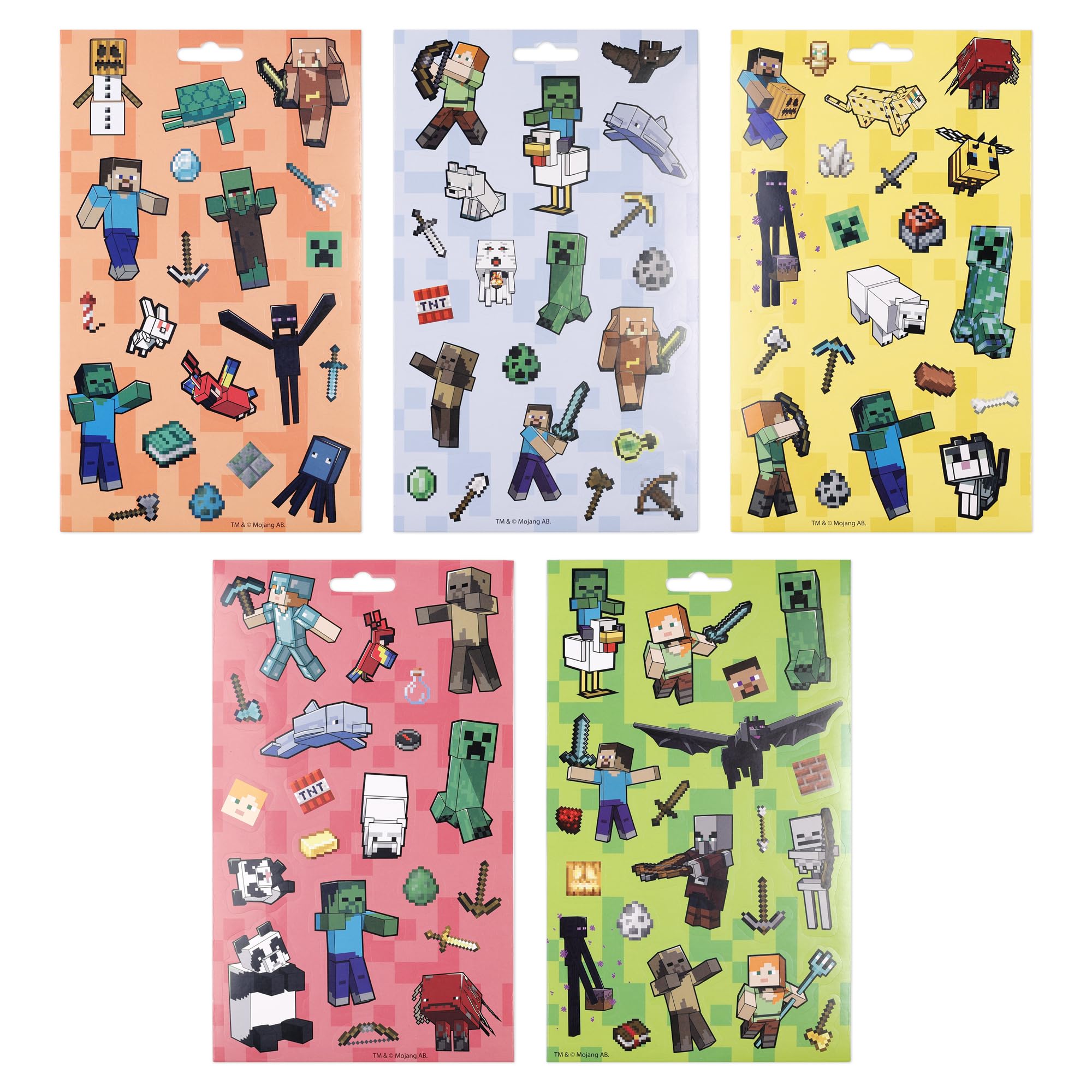 Image secondaire de Pack de 100 autocollants Minecraft multicolores