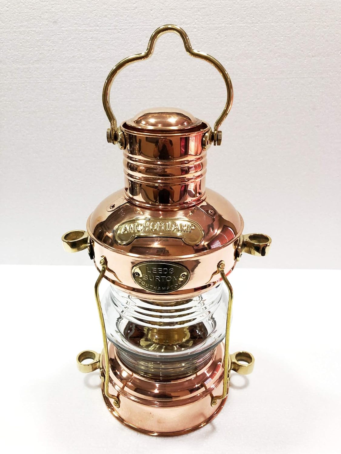 Nautical Antique 14" Ship Lamp Boat Copper Brass Oil Lantern Maritime Collectible Home Decorative