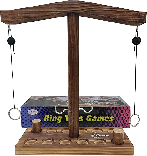 Juegos de mesa para diversión familiar y de fiesta en interiores y exteriores, juego de lanzamiento de anillos con fácil montaje, perfecto para