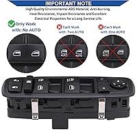 Vista 4 de Obaee Botón de control de interruptor de ventana eléctrica 8+13 pines lado del conductor compatible con Dodge Dart 2013-2016, Chrysler 200