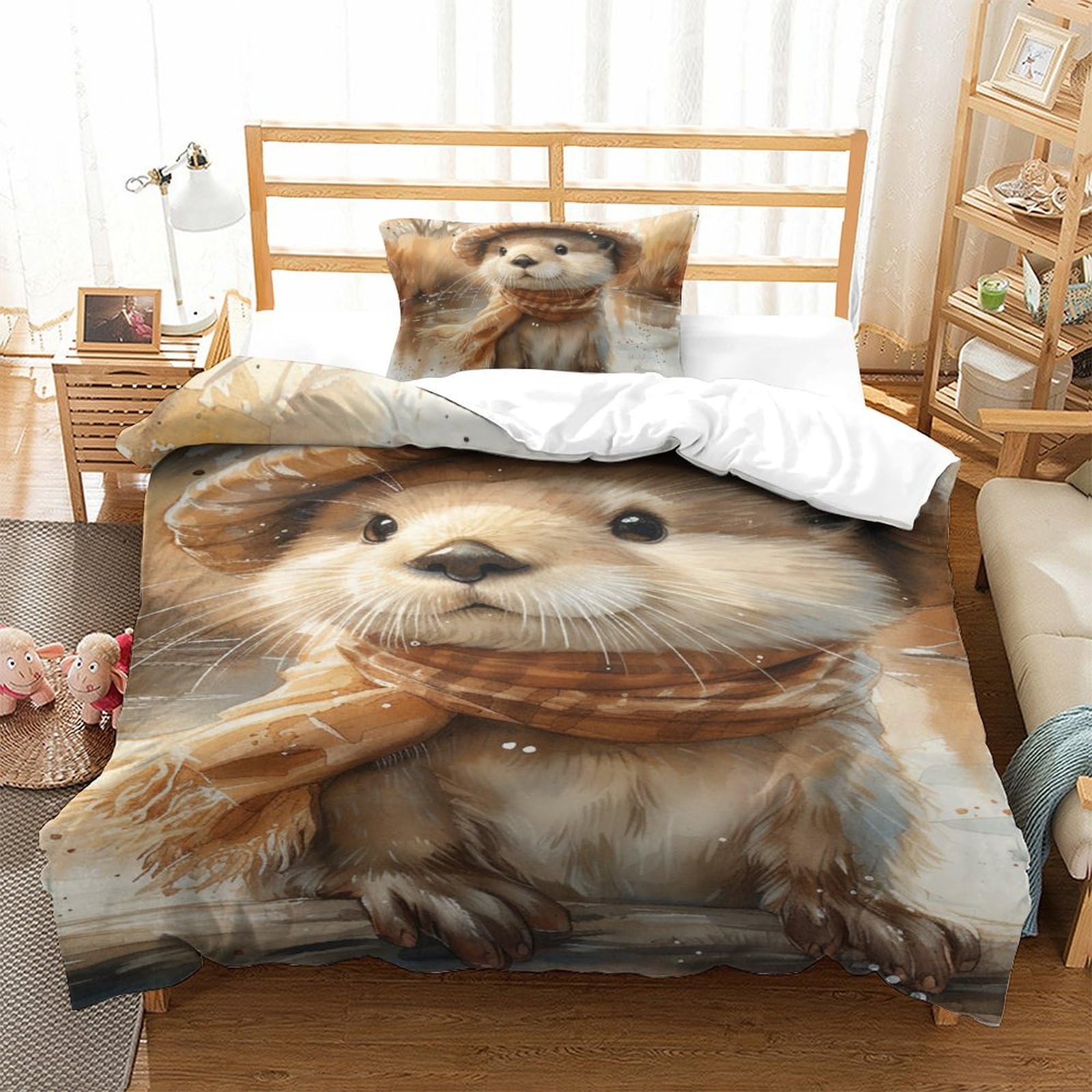 Housse de couette loutre respirante 3D finis les réveils nocturnes liés à la chaleur