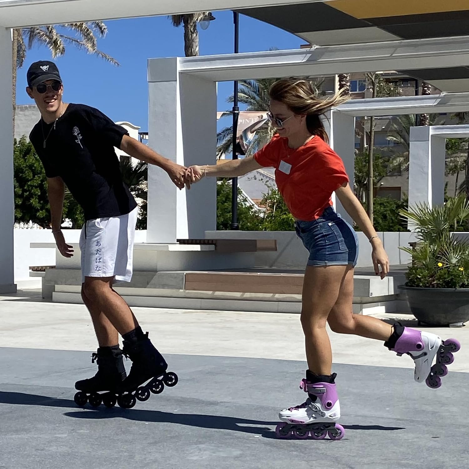 Professional Inline Skates for Women Men, COSMOID Roller Skate Blades Adult Male Female, Size 5-14.5，Professional Fitness Roller Skates Blades for Unisex