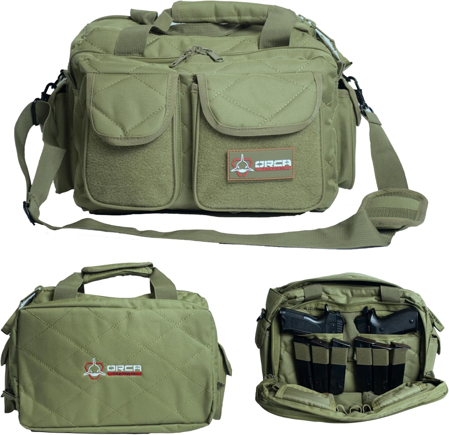 Range Bag for Handguns and Ammo & Magazine Pouch for Single and Double Stack Mags Bundle