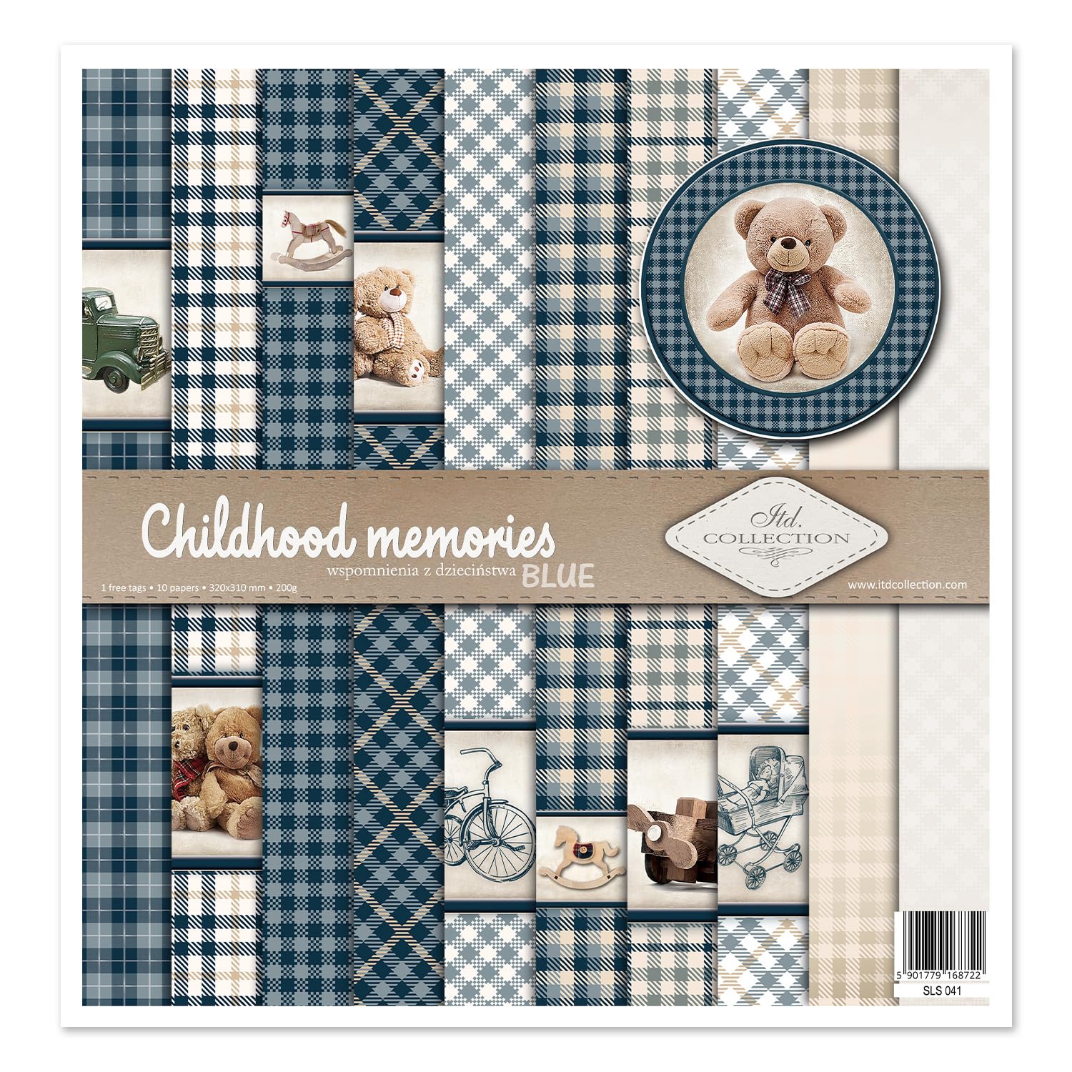 ITD Collection - Scrapbooking Package 12 x 12 inches, Scrapbooking Paper, Decorative Paper, Decoupage, Card Making, Paper Size - 310 x 320 mm (SLS041)