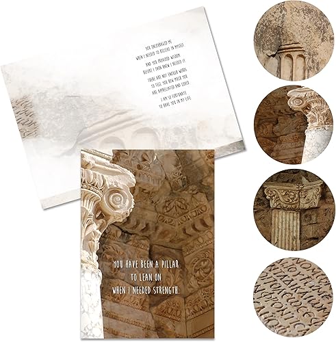 Miniatura 4 de Smiling Wisdom - Mentor - Tarjeta de felicitación de agradecimiento sincero de pilar de fuerza y juego de regalo de recuerdo de posavasos de