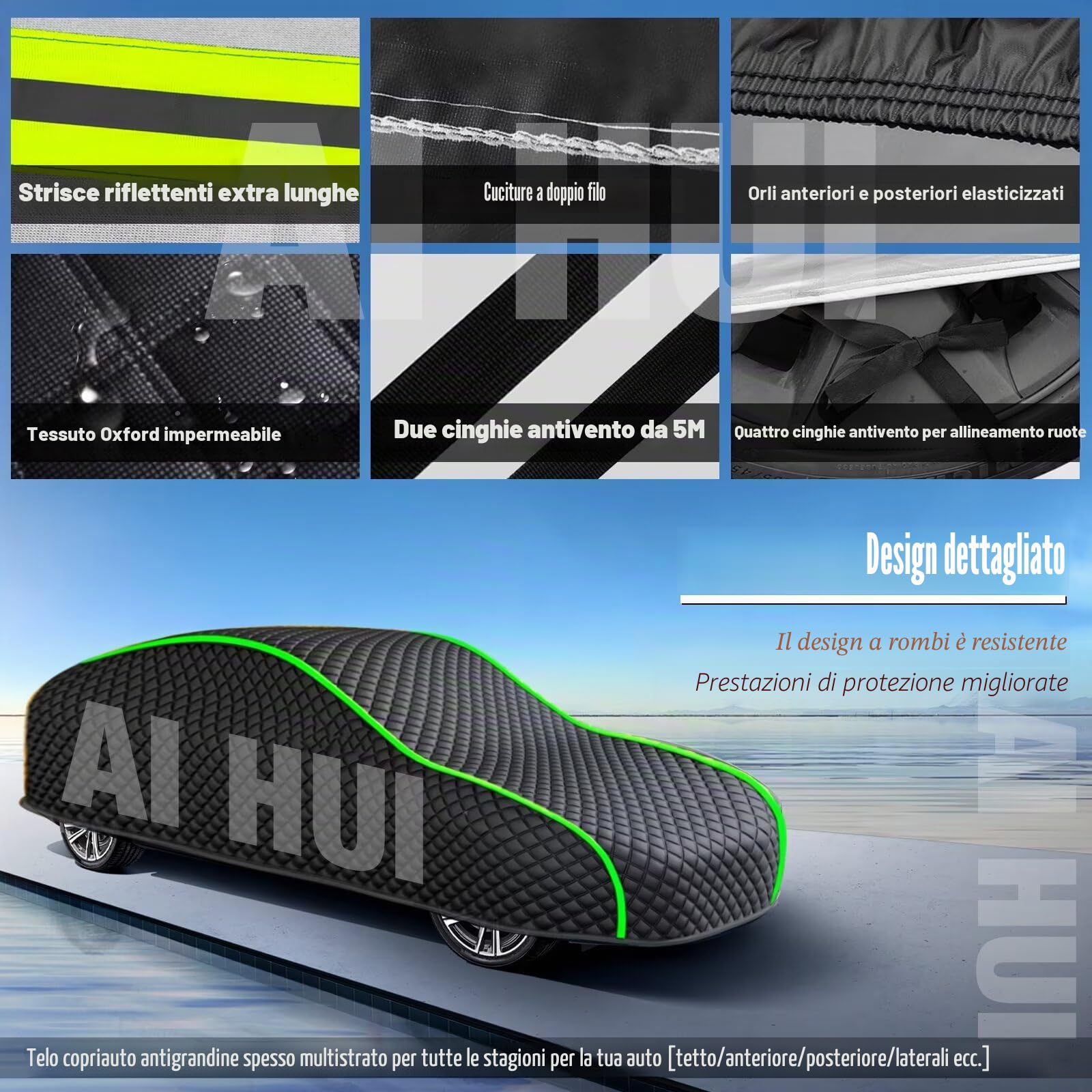 Telo Copriauto Antigrandine per Audi A3 Sportback, Telo Antigrandine per Auto da Esterno Imbottito Perma Protect, Copertura per Auto Antigrandine Impermeabile per Temporale
