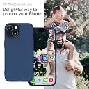YATWIN Silicone Back Case for iPhone 13, Soft-Touch Phone Back Cover for Apple iPhone 13 - Dark Blue gallery image