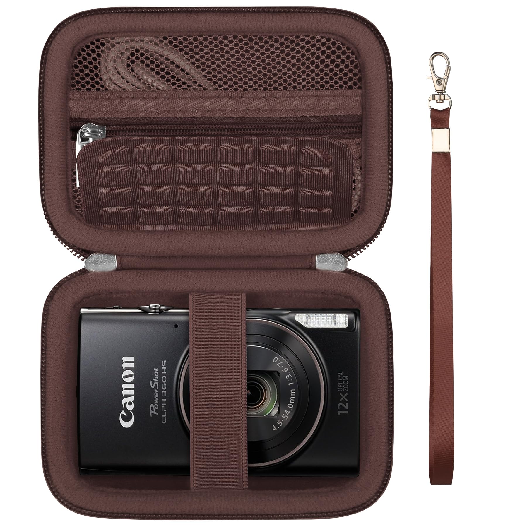 Camera Case for Canon PowerShot ELPH 360 HS A Digital Camera, Brown