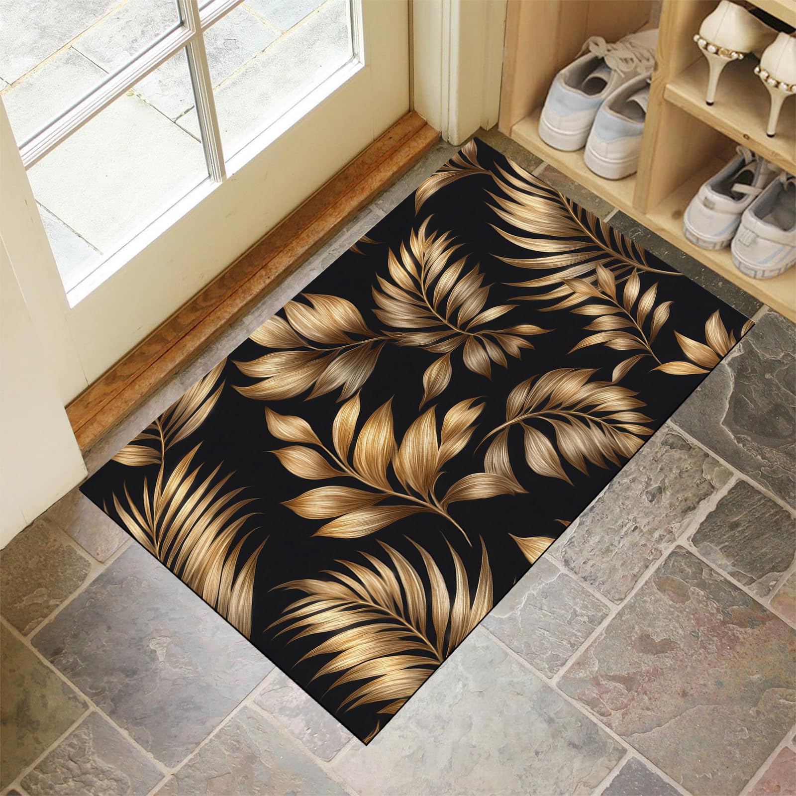 Tapis de porte antidérapant et anti-poussière style luxueux