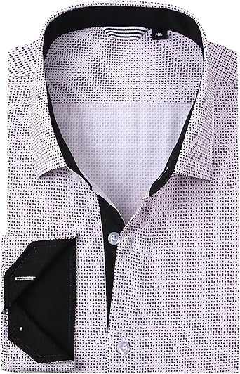 Alex Vando Mens Printed Dress Shirts Long Sleeve Regular Fit Button Down Shirt