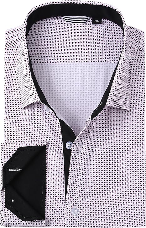 Alex Vando Mens Printed Dress Shirts Long Sleeve Regular Fit Button Down Shirt