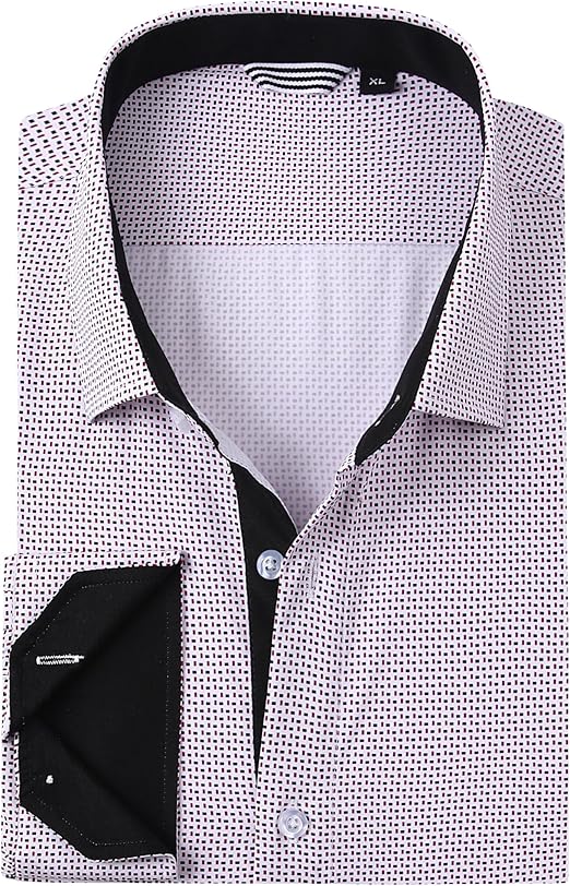 Alex Vando Mens Printed Dress Shirts Long Sleeve Regular Fit Button Down Shirt