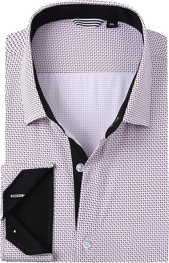 Alex Vando Mens Printed Dress Shirts Long Sleeve Regular Fit Button Down Shirt