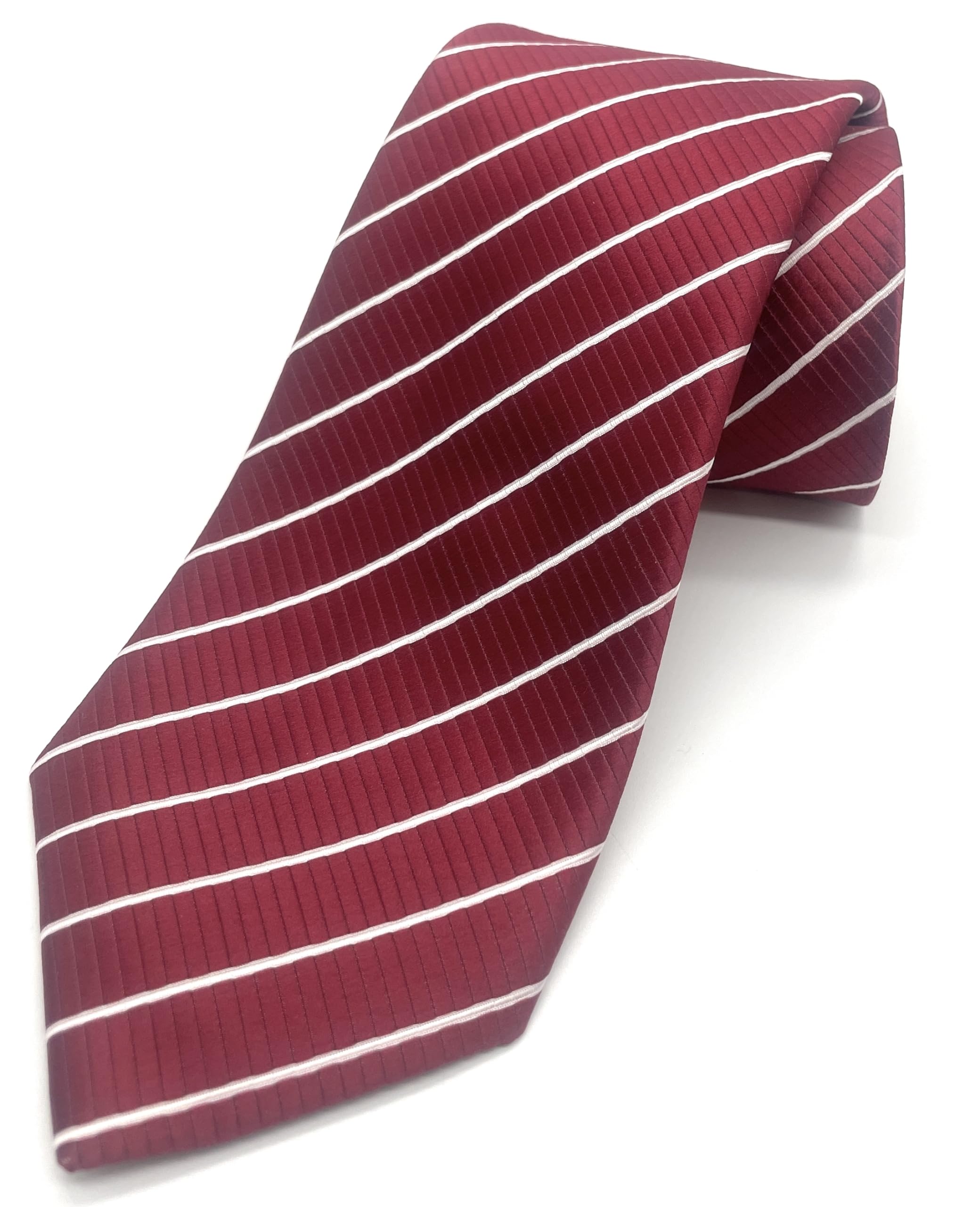 scott allan collection Scott Allan Men's Striped Tie Burgundy/White AD-picture-28