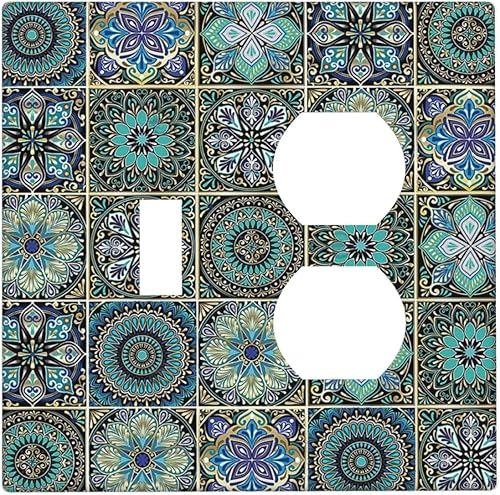 Miniatura 60 de Arte abstracto de mármol de acuarela de 1 cuadrilla, cubierta decorativa de pared de palanca única, placa de interruptor eléctrico para sala de Arte