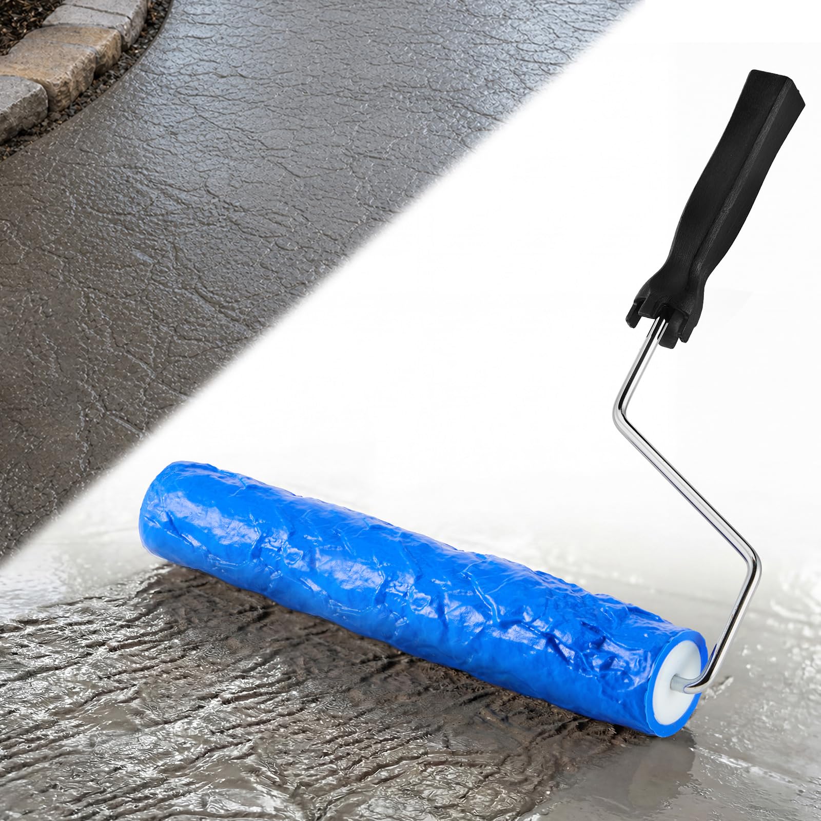 RimCereal Concrete Texture Roller Stamp, 11.8" x 2-5/8", Classic Wall