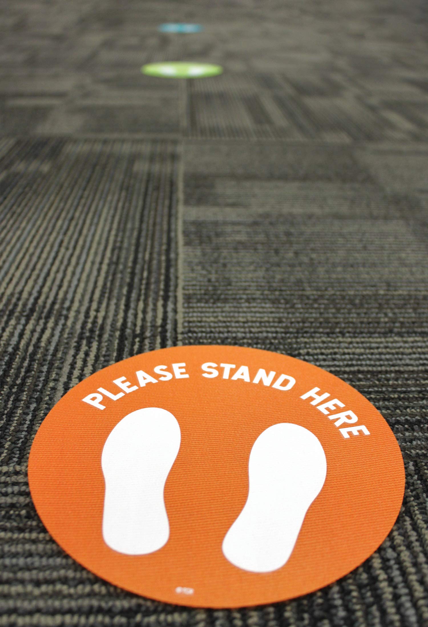 Spot On Carpet Markers Please Stand Here, 7", Pack of 6, Please Stand Here 7", Spot On Carpet Markers Please Stand Here - 7" - Image 3