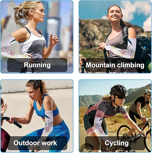 Miniatura 7 de Mangas de jardinería para mujer, mangas de jardín a prueba de espinas, mangas protectoras de enfriamiento para jardín, granja, esquí, sol