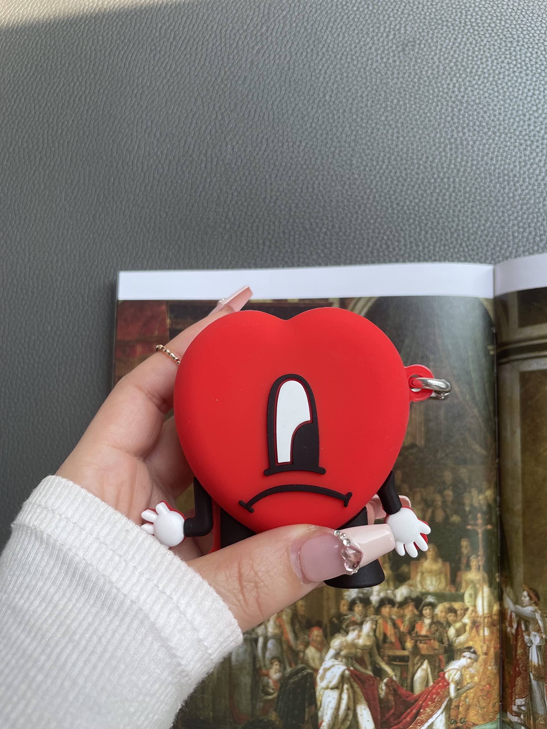 Coque en silicone avec porte-clés pour Samsung Galaxy Buds2 Pro (2022), Buds Pro (2021), Buds Live (2020) (3Dlove) - 3