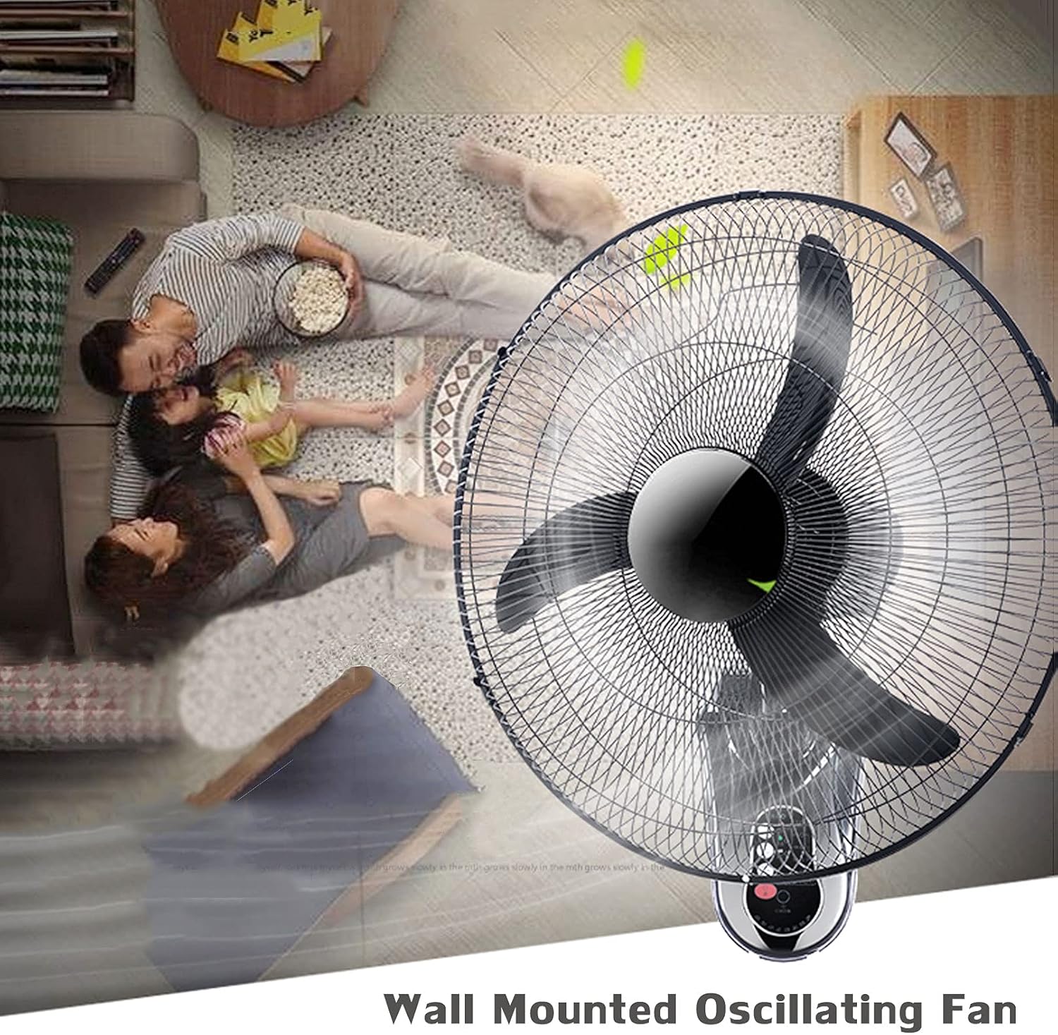 Wall Mounted Fan, 18 Inch Workstation Fan, 3-Speed High Velocity Fan, Shop Fan, Aluminum Blades, Commercial Fan Quality Wall Fan
