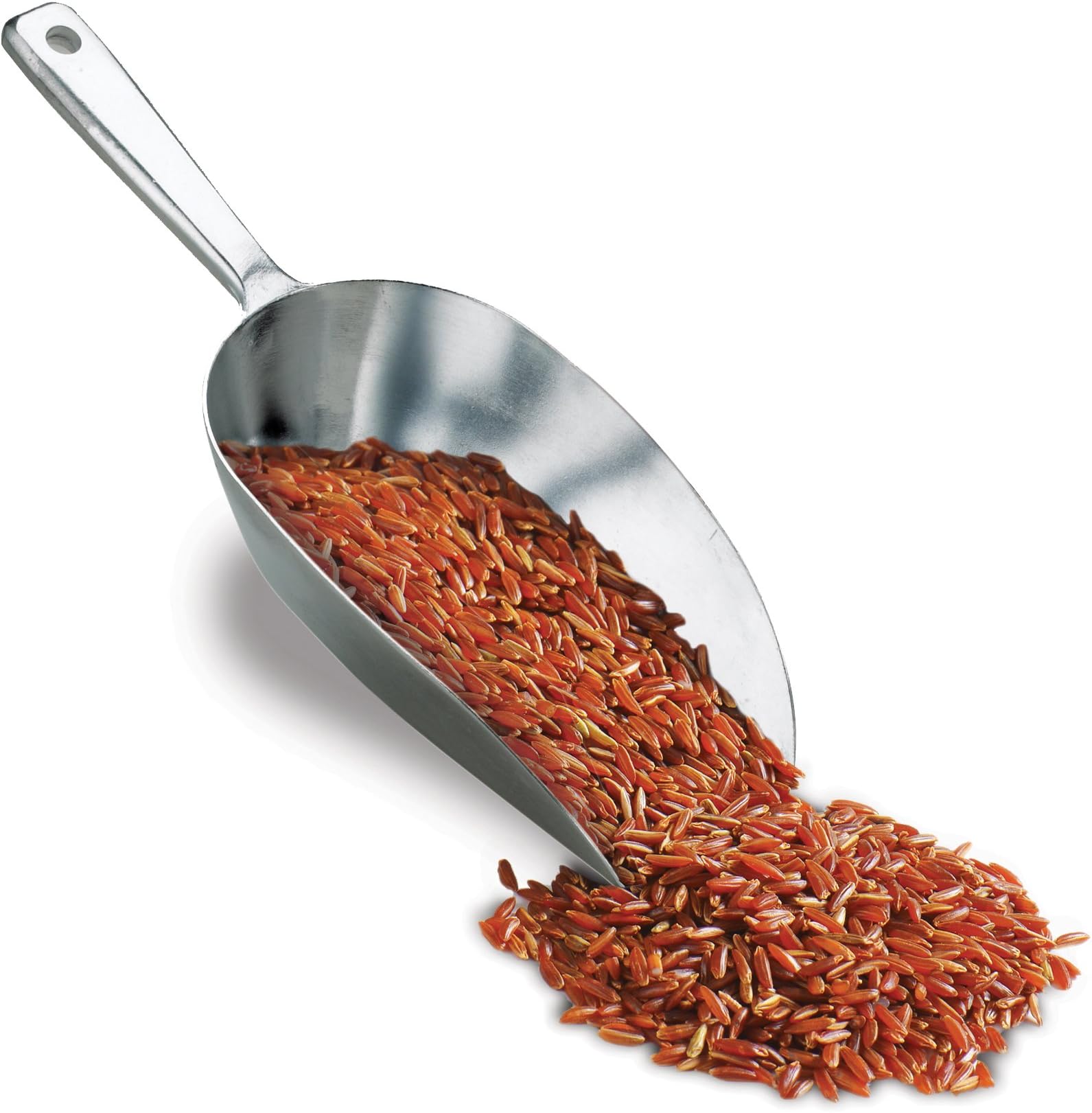 Hic 30250 Flat Bottom Scoop, Aluminum, 9-3/4"