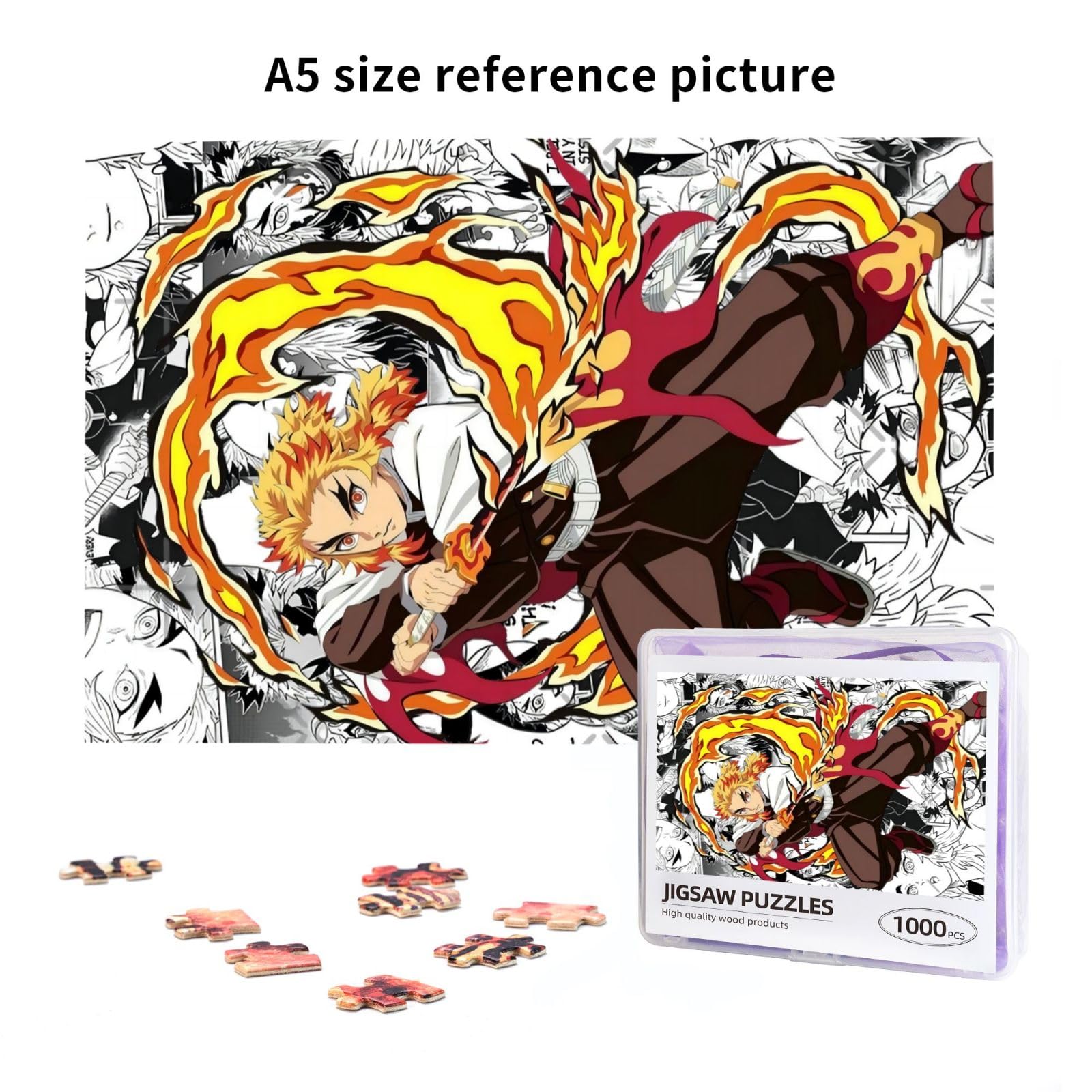 Amazon.co.jp: 1000ピース ジグソーパズル 鬼滅の刃 炎柱 煉獄杏寿郎